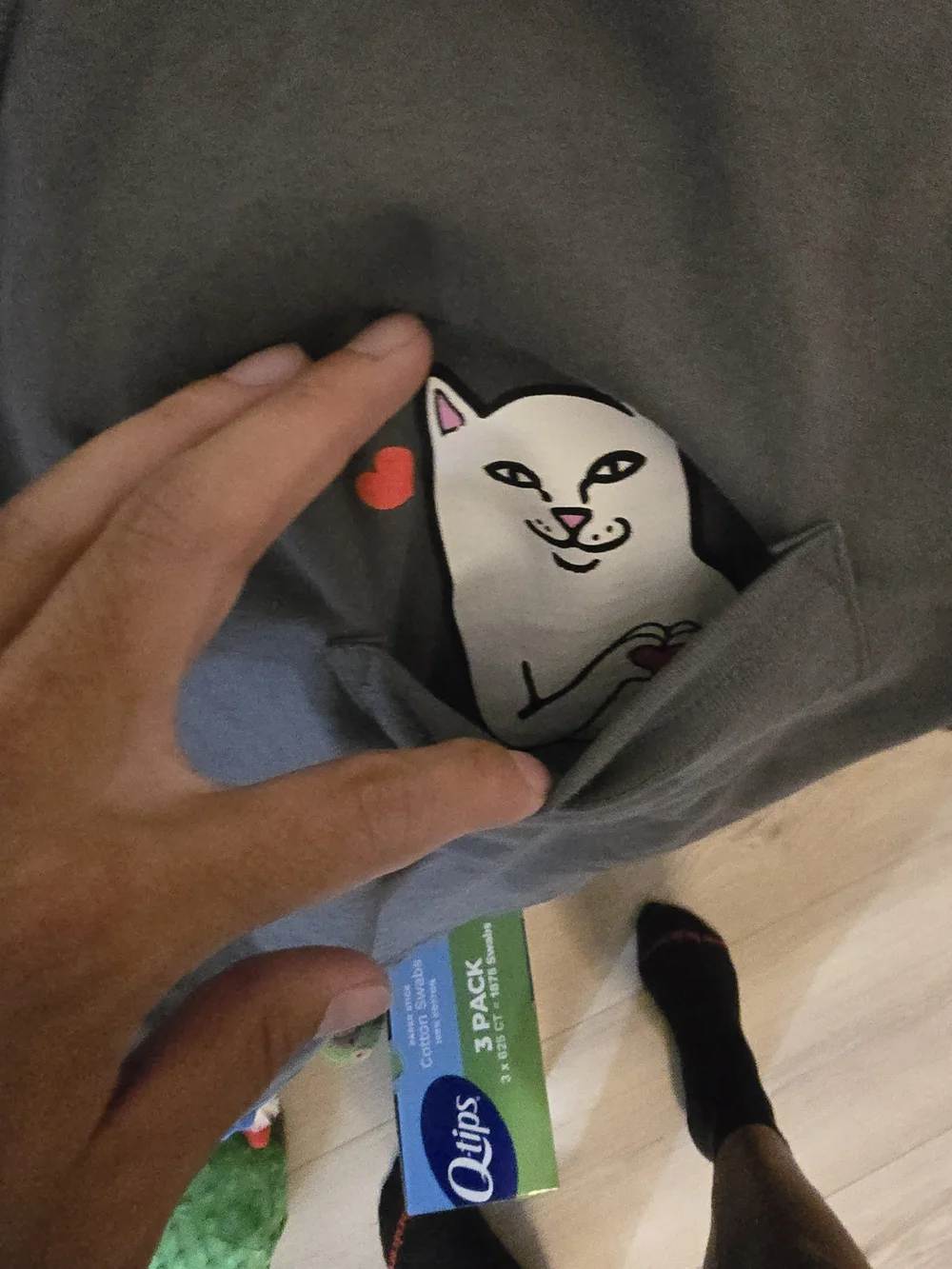 RIPNDIP Blue Cat Pocket T-Shirt